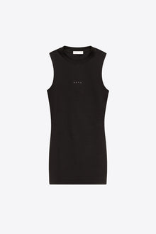 Handprint Sleeveless Mini Dress | Black