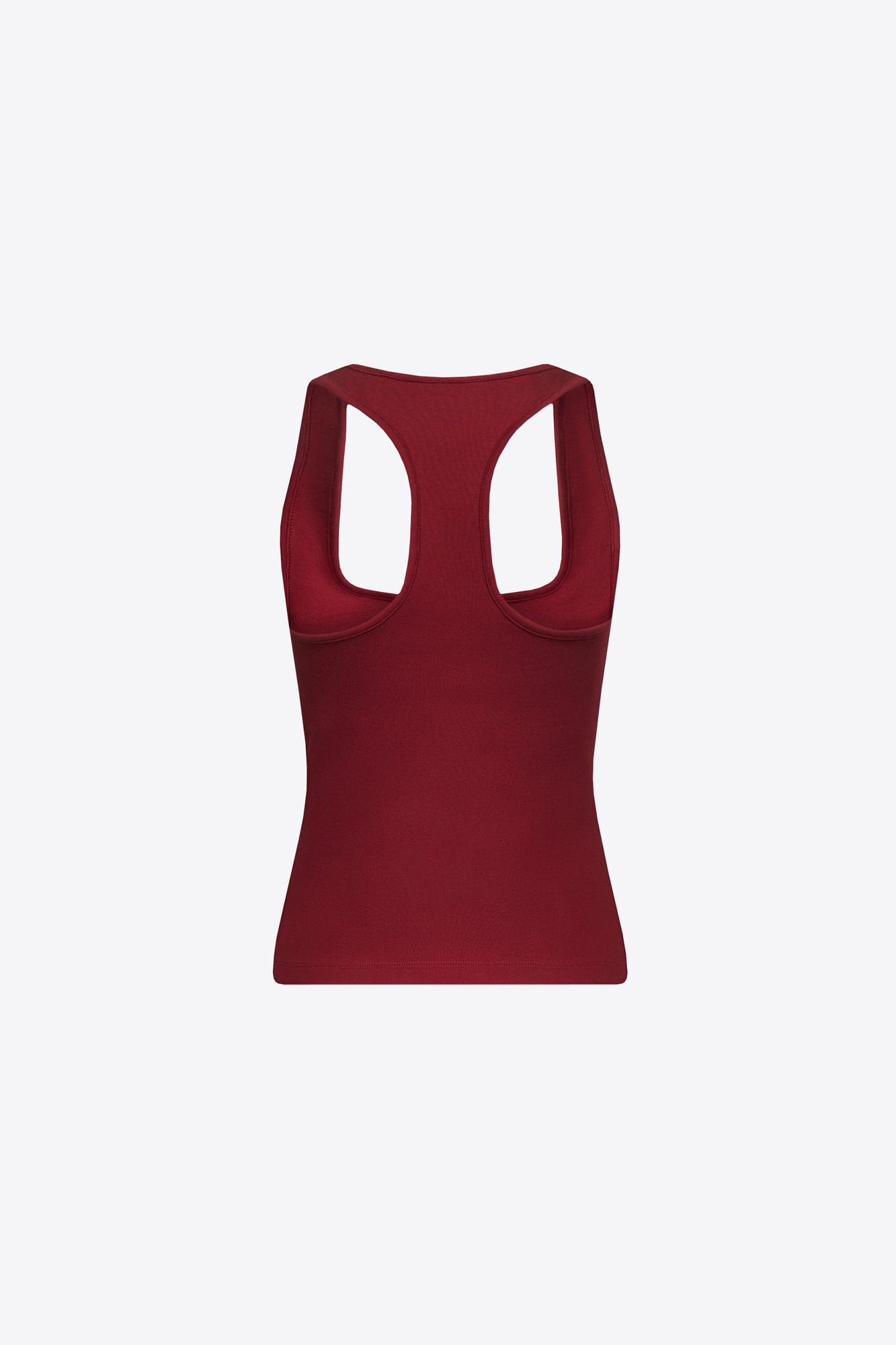 'AREA' Nameplate Racerback Tank Top | Burgundy