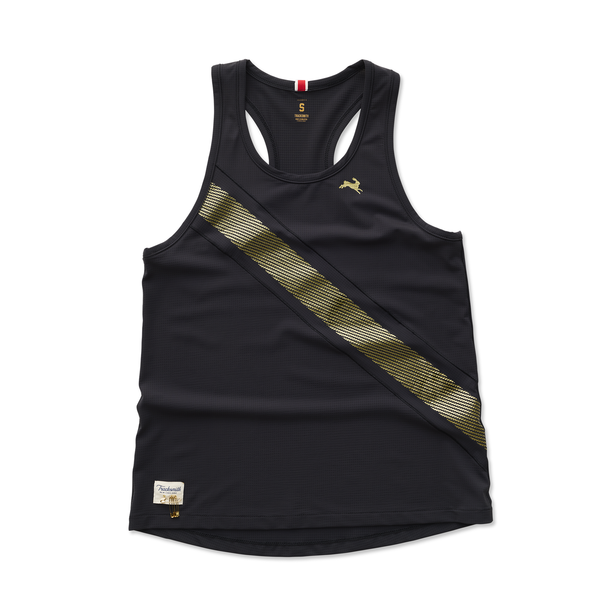 Womens | Strata Singlet | Black/Gold