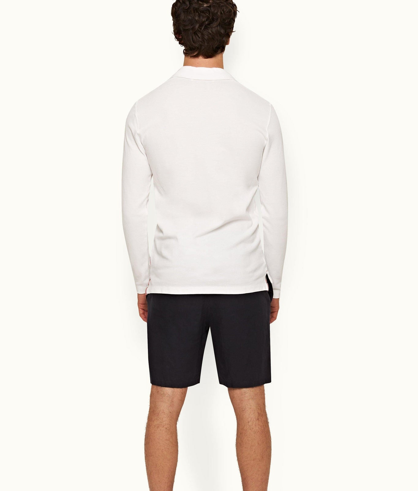 Felix O.B Stripe Tape Cotton Pique Polo Shirt | White