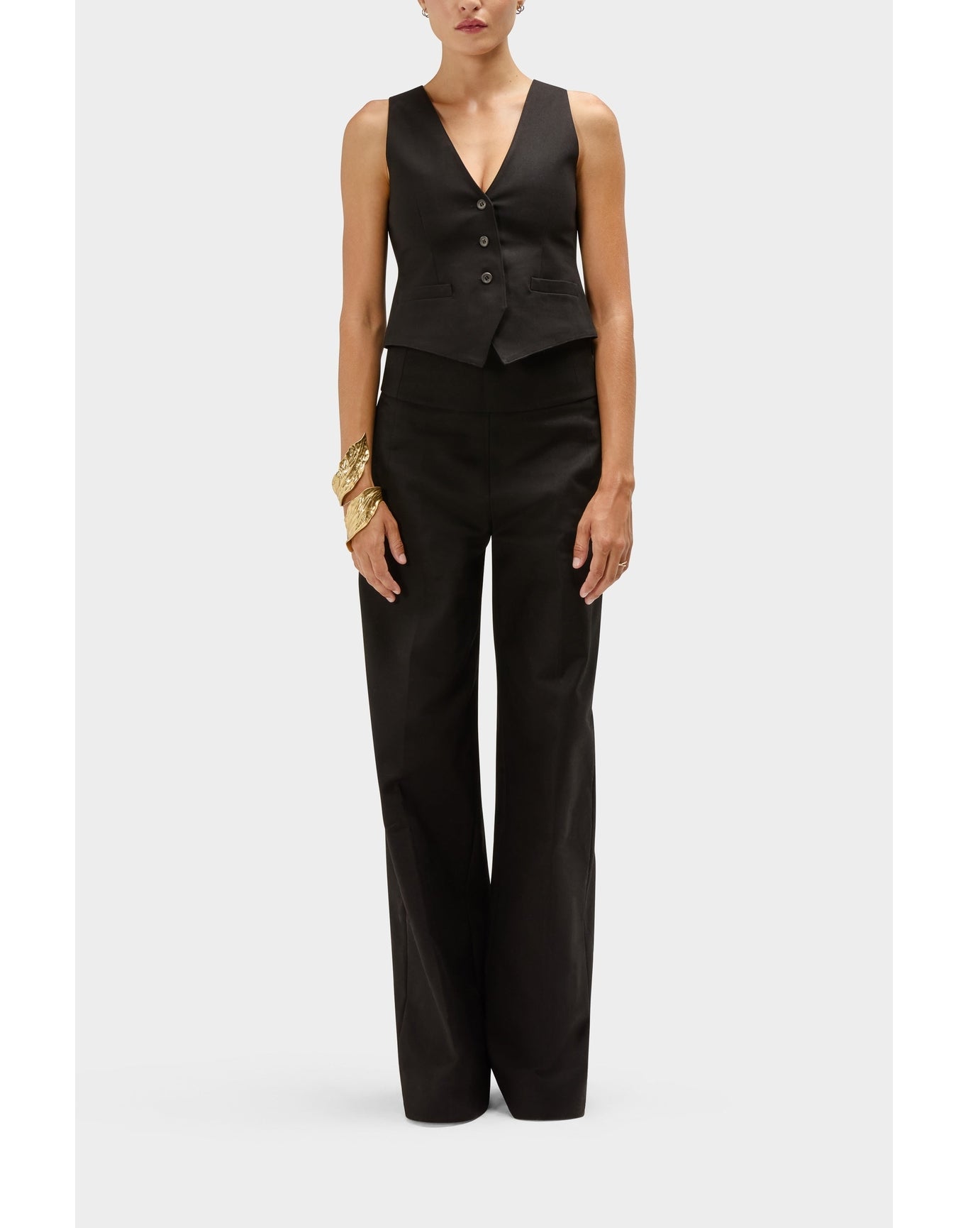 Finley Cotton Mens Inspired Waistcoat | Black
