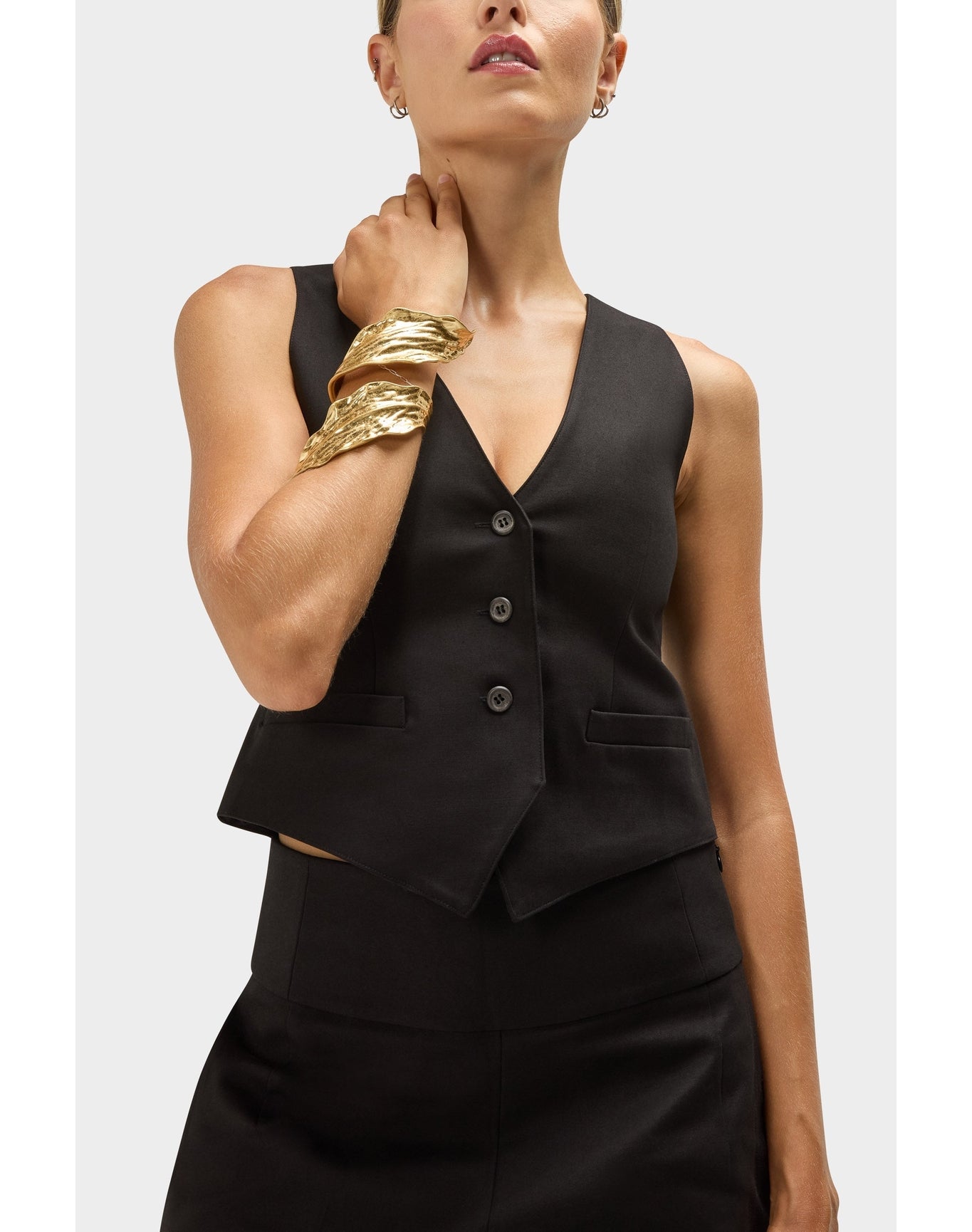 Finley Cotton Mens Inspired Waistcoat | Black