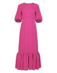 Fleur Dress Silk | Fuschia