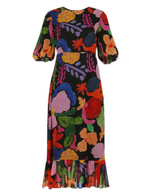Fleur Dress Silk | Spring Bouquet