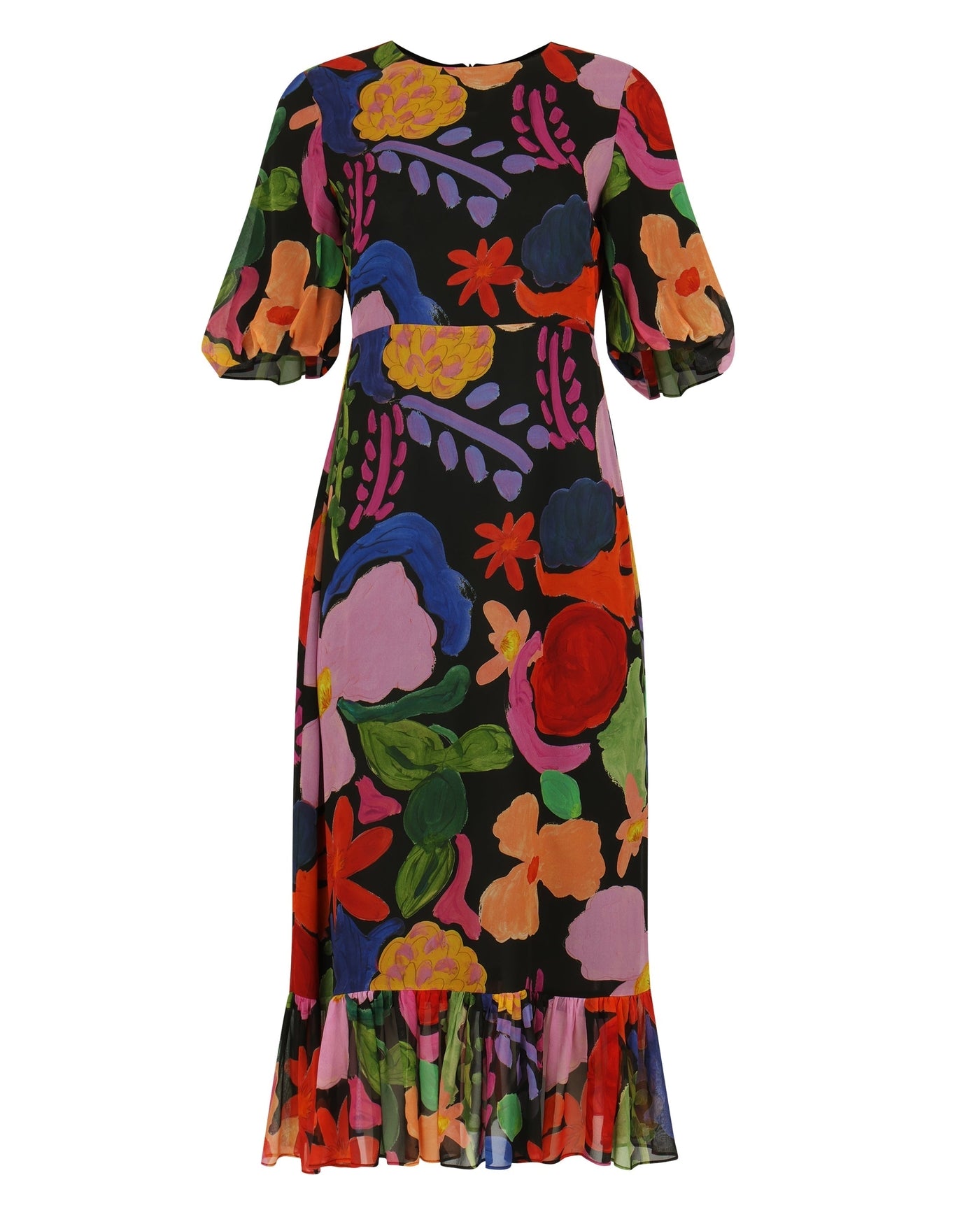Fleur Dress Silk | Spring Bouquet