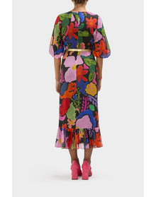 Fleur Dress Silk | Spring Bouquet