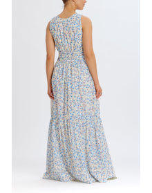 Floral Tiered Maxi Dress | Cream Multi