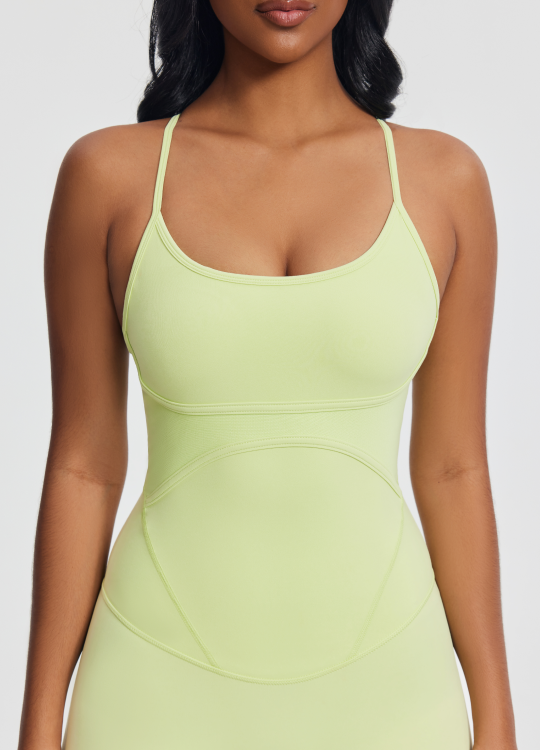 Contrology Crossback Bodysuit | Cool Matcha