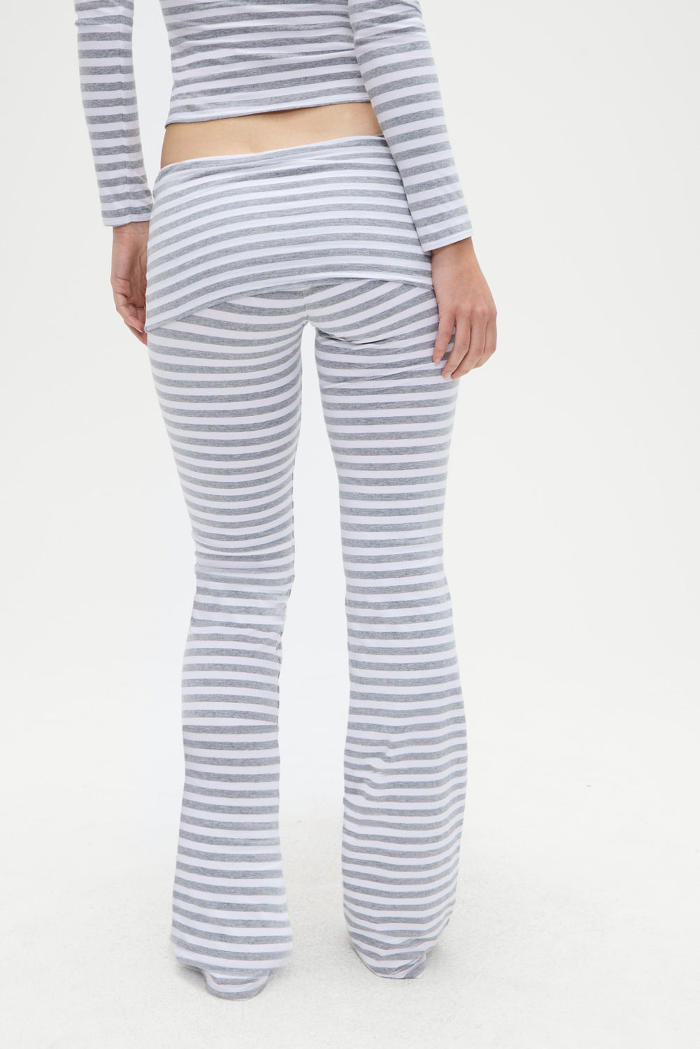 Avenue cotton flare legging hazy stripe