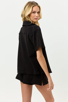 Coco Terry Button Up Shirt Black 