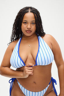 Diana halter bikini top seaside stripe