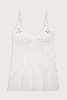 Donna Embroidered Mini Dress White