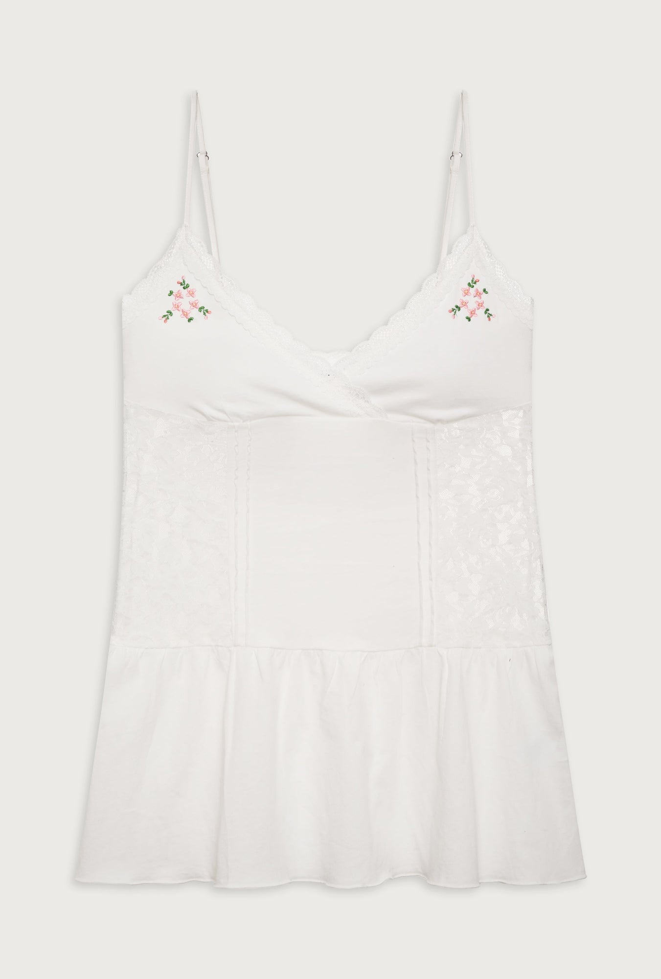 Donna Embroidered Mini Dress White