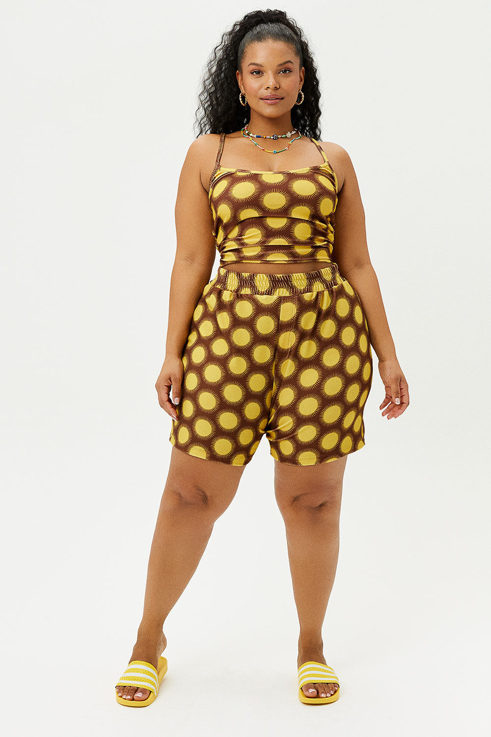 Fifi Golden Terry High Waist Shorts Extended