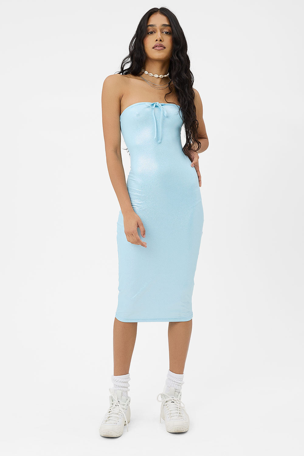 Hope Iridescent Strapless Dress Cloud Chaser