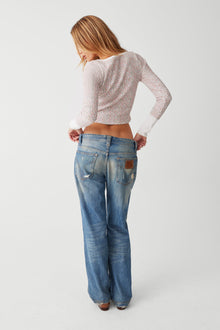 Cabin long sleeve waffle shirt baby blanket