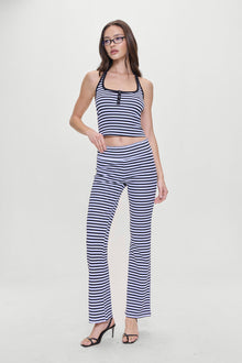 Bambi Striped Halter Top Silhouette Stripe