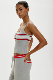 Barrymore Knit Tank Top - Mochi Stripe
