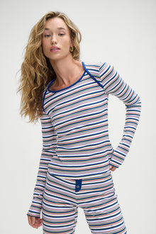 Blair Striped Long  Sleeve Shirt in Love Stripe
