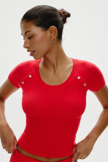 Callum Knit Shirt - Cherry