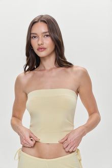 Destiny Knit Strapless Shirt Buttercup
