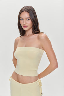 Destiny Knit Strapless Shirt Buttercup