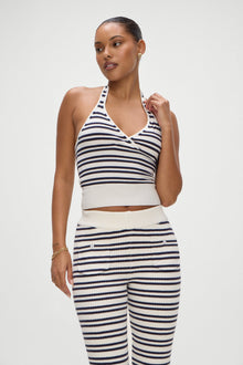 Dylan Knit Halter Top Starlit Stripe