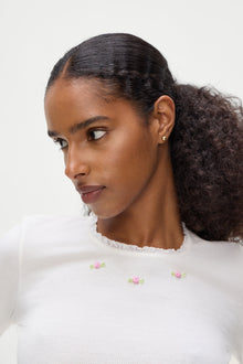 Eve Waffle Long Sleeve in White