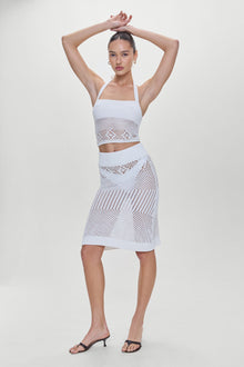 Orchard Crochet Halter Top White