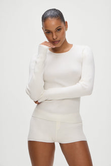 Riley Knit Sweater White