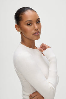 Riley Knit Sweater White