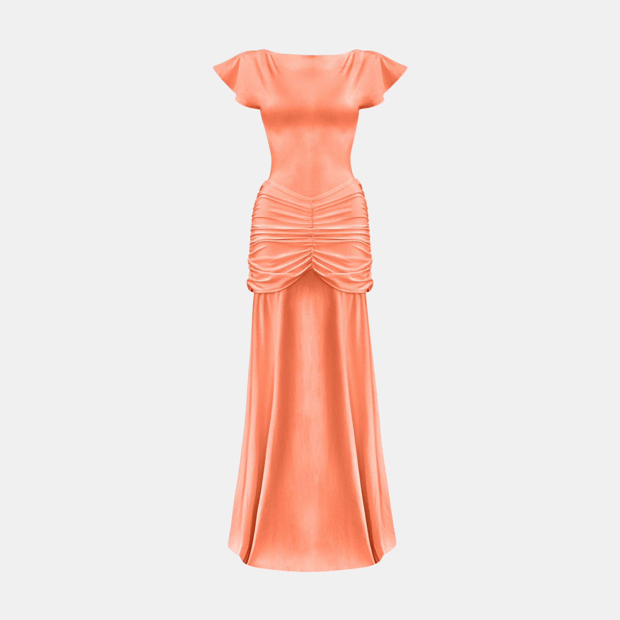OW Collection GAIA Maxi Dress Dress 241 - Coral Orange
