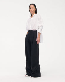 Another Tomorrow Gathered Voile Blouse in Off White – Cotton Women's Top