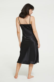 GINIA Silk Nite in Black - 100% 19mm Silk Grade 6A