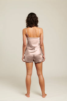 GINIA Silk Shorts - Shadow Grey