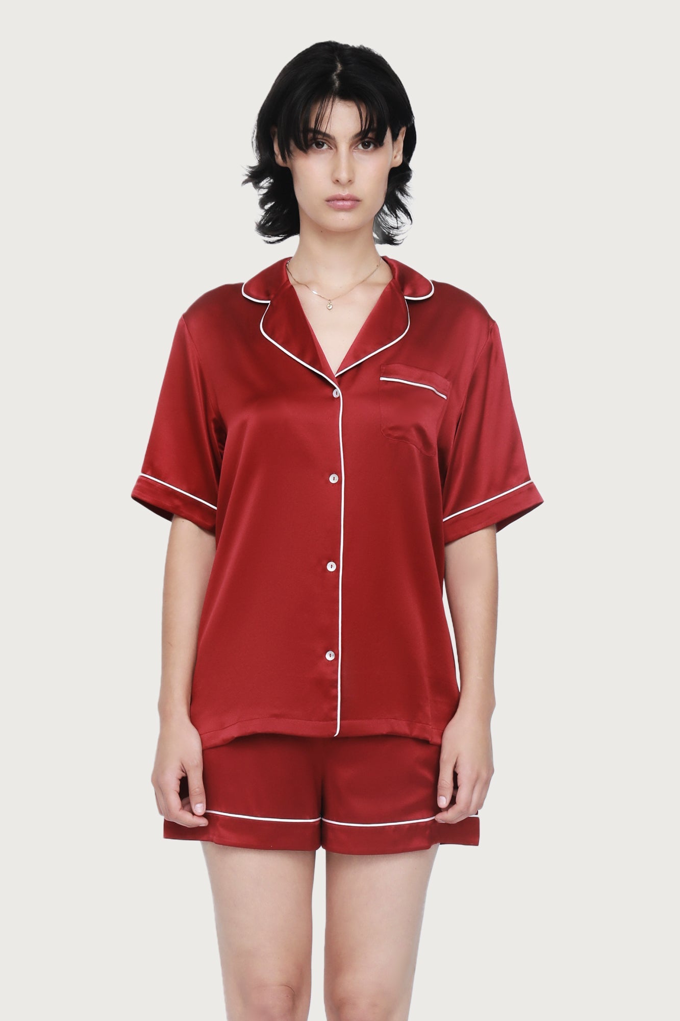 Fine Finishes Short Pajama | Red