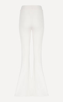 Giza Rib Flare Pant | Ivory