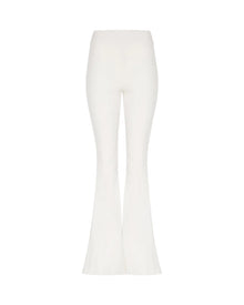 Giza Rib Flare Pant | Ivory