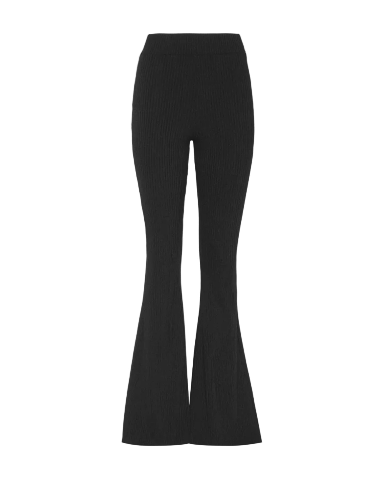Giza Rib Flare Pant | Black