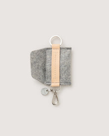 Merino Wool Card Key Fob | Granite/Natural