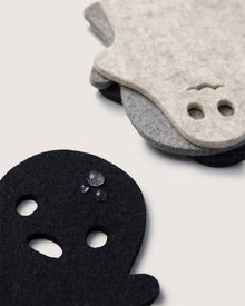 Merino Wool Spooky Coaster Multi 4 Pack | Noir
