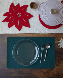 Merino Wool Rectangle Placemat | Kombu