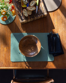 Merino Wool Rectangle Placemat | Spruce