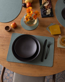 Merino Wool Rectangle Placemat | Spruce
