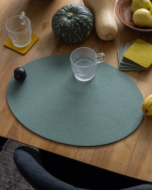 Merino Wool Oval Placemat | Spruce