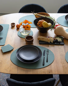 Merino Wool Oval Placemat | Spruce