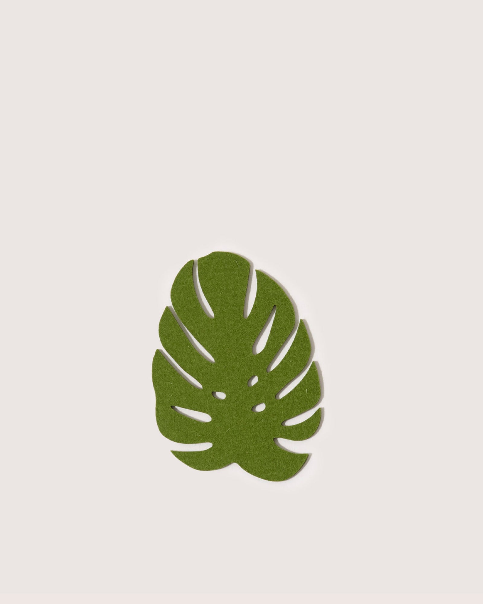 Merino Wool Small Monstera Trivet | Loden Green