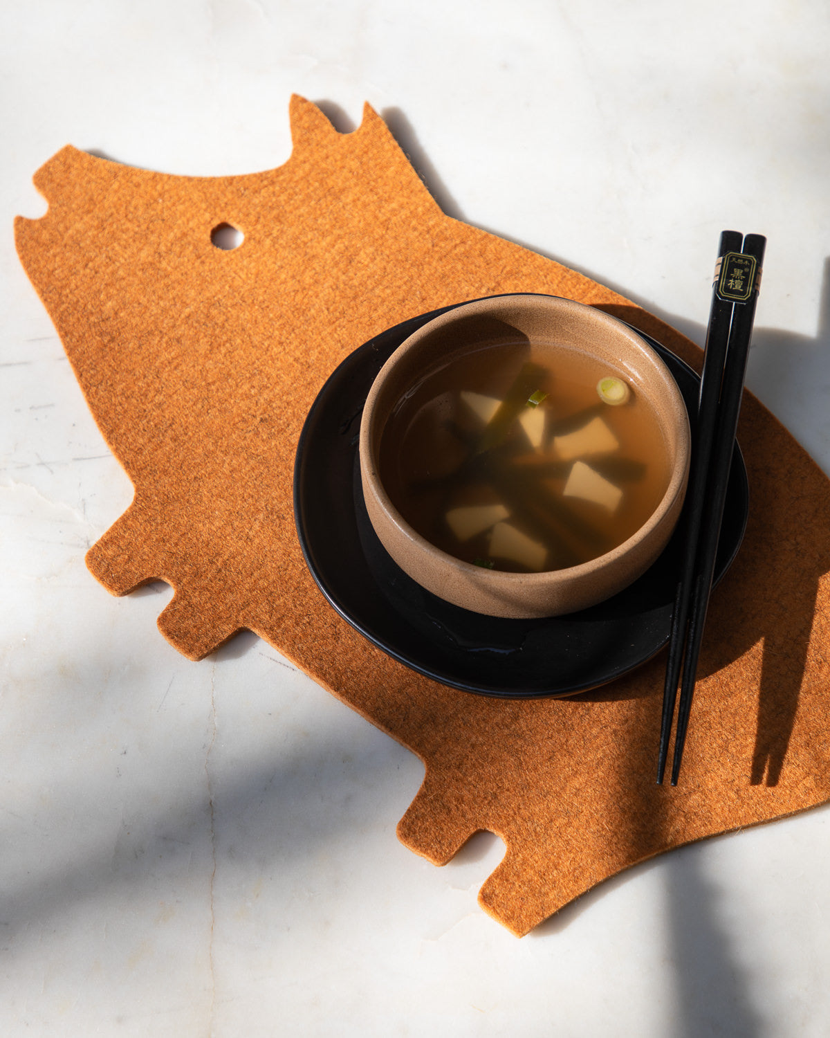 Merino Wool Felt Pig Trivet | Miso