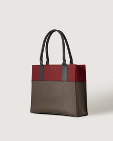 Jaunt Merino Wool Midi Tote | Tobacco / Cherry
