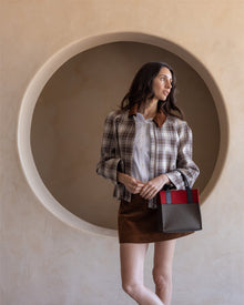 Jaunt Merino Wool Crossbody | Tobacco / Cherry